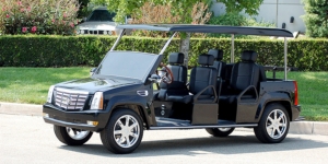 Black Escalade Limo Golf Cart affordable golf cart rental, golf cart rent virginia beach