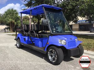 Blue Tomberlin 6 Passenger Golf Cart virginia beach golf cart service, golf cart repair virginia beach