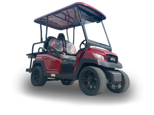 Dark Red Bintelli Beyond 4 Passenger Golf Cart golf car rental virginia beach, golf cart rental near me