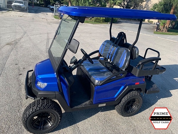 Hydro Blue Bintelli Beyond 4 Passenger Lifted Golf Cart affordable golf cart rental, golf cart rent virginia beach