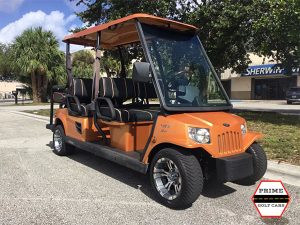 Orange Tomberlin 6 Passenger Golf Cart virginia beach golf cart service, golf cart repair virginia beach