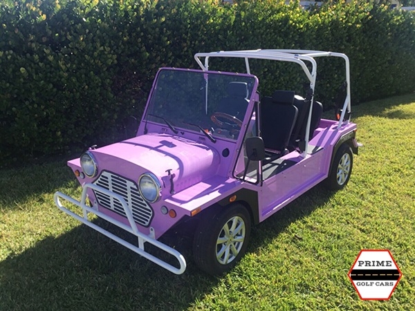 Pink Mokee 4 Passenger Golf Cart affordable golf cart rental, golf cart rent virginia beach