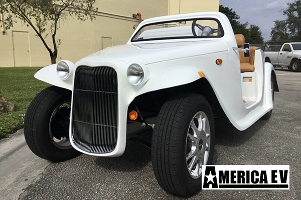 White America EV California Roadster 4 Passenger Golf Cart affordable golf cart rental, golf cart rent virginia beach